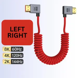 HDMI 8K 4k Cable Braided Slim Spring Cable Cinema Camera Monitor Laptop Computer Tv Projector 8K RED