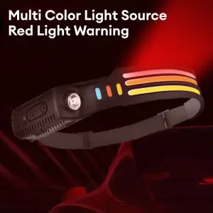Headlamp LED Flashlight with Motion Sensor - Waterproof Head Lamp, Hard Hat Light for Outdoor Camping Running Hiking Fishing