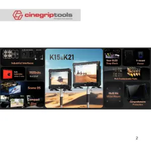 SWIT K21 (in Flight Case) | 21.5" professional High-bright HDR FHD Field Monitor