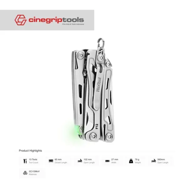 NexTool Mini Flagship F12 13-in-1 Mini  keychain  multitool,portable and lightweight