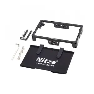 Nitze Monitor Cage for TVLogic F-5A 5.5" with HDMI Cable Clamp