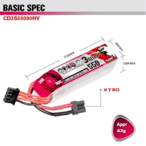 CODDAR LIHV 3S 550MAH 11.4V 90C XT30