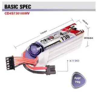 CODDAR 4S 730mAh HV 15.2V 100C XT30