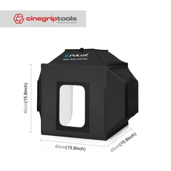 PULUZ 40cm x 40cm x 40cm portable simple folding LED studio set photography softbox