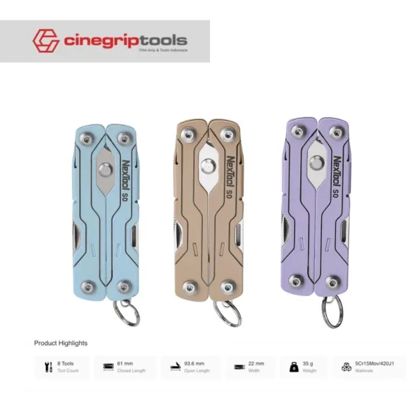 NEXTOOL Micro Sailor Scissors S0 8-in-1 Travel multi-Tool card scissors