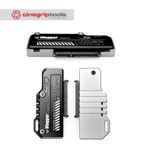 Vlogger Lunch box aluminum alloy SATA Type-C 3.1gen1 high-speed card reader 2.5SSD hard drive Photographer - Black