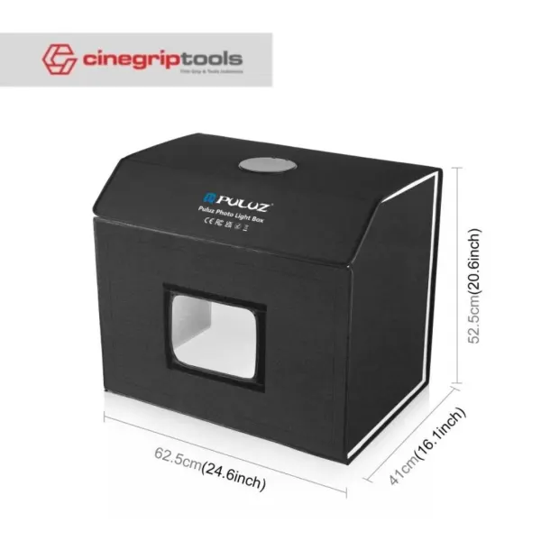 PULUZ 60cm x 40cm x 50cm portable simple folding LED studio set soft light photography box