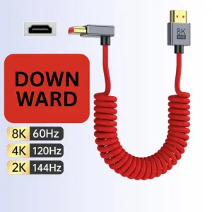 HDMI 8K 4k Cable Braided Slim Spring Cable Cinema Camera Monitor Laptop Computer Tv Projector 8K RED