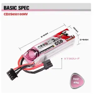 CODDAR 3S 650MAH 11.4V 100C XT30U-F