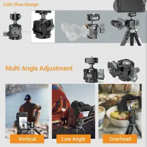 Mini Ball Head Metal Universal Rotating - Threaded Head